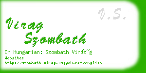 virag szombath business card